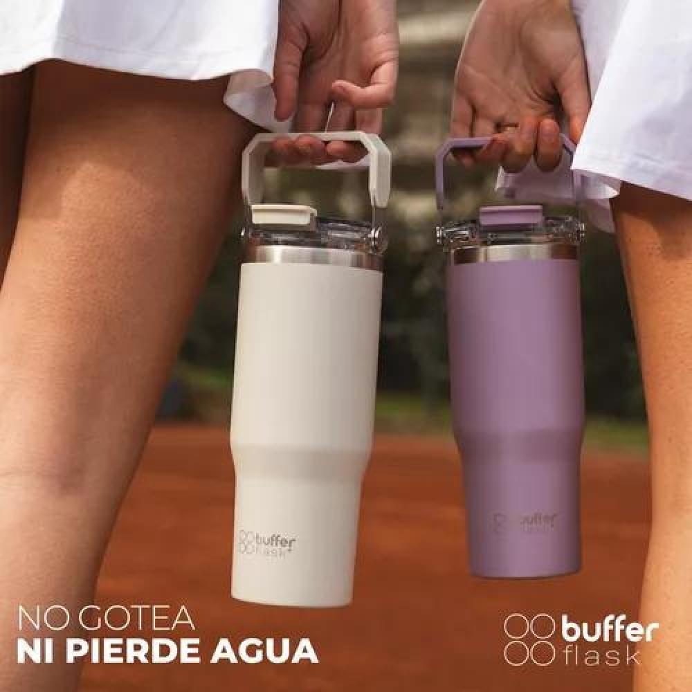 VASO TUMBLER MUG TÉRMICO, BOTELLA DE AGUA, BUFFER, ACERO INOXIDABLE, LILA - 6