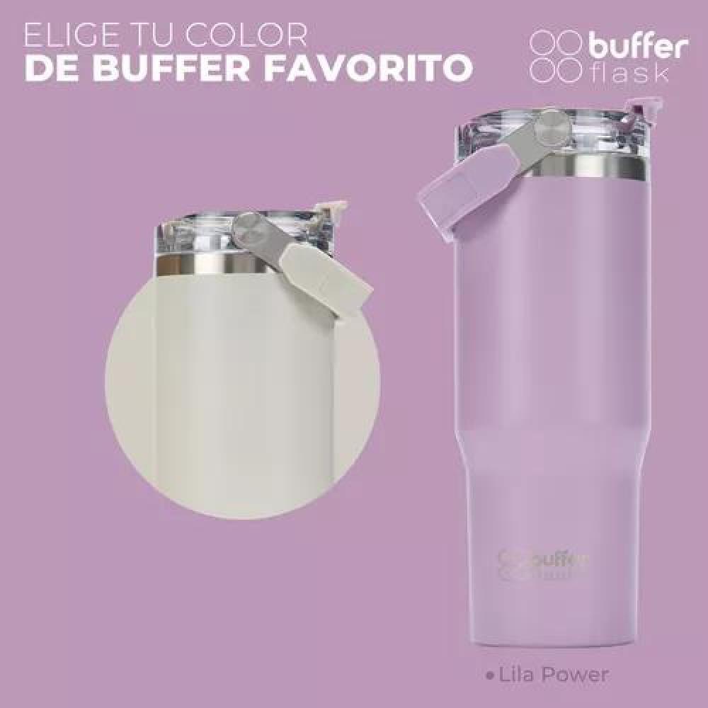 VASO TUMBLER MUG TÉRMICO, BOTELLA DE AGUA, BUFFER, ACERO INOXIDABLE, LILA - 7