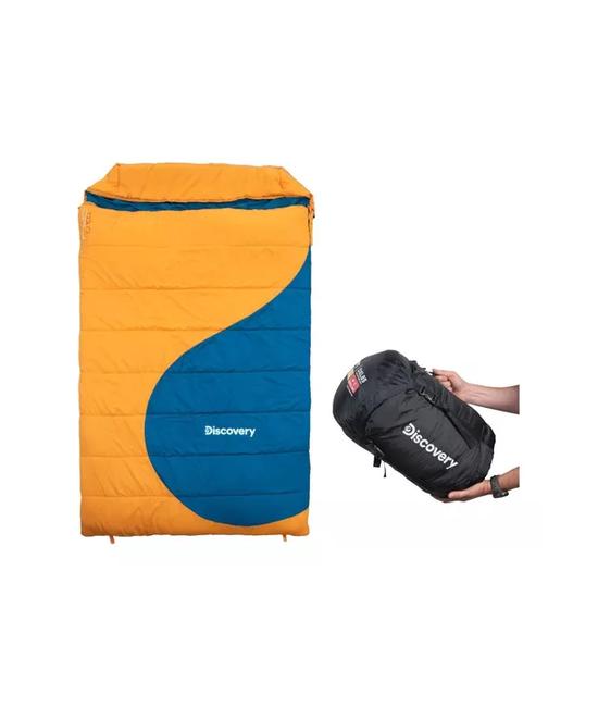 SACO DE DORMIR DOBLE DISCOVERY DXL85, 2 PERSONAS, COLOR NARANJA - 2