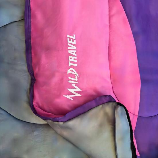 SACO DE DORMIR EXTREMO WILD TRAVEL -15º +10º CAMPING 1800G MORADO - 5