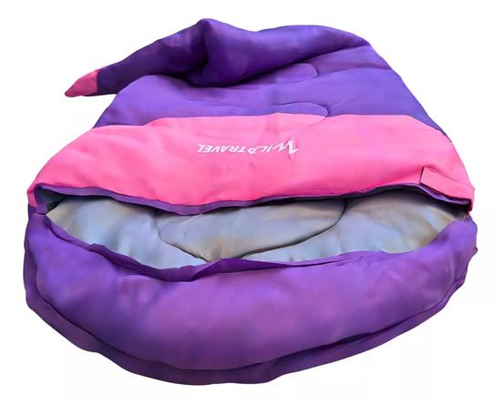 SACO DE DORMIR EXTREMO WILD TRAVEL -15º +10º CAMPING 1800G MORADO - 6