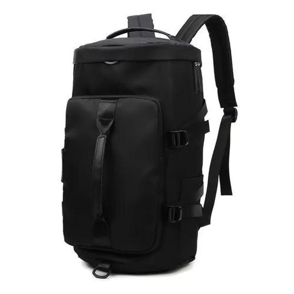 BOLSO DE VIAJE IMPERMEABLE MOCHILA MULTIUSOS HOMBRO GIMNASIO NEGRO - 2