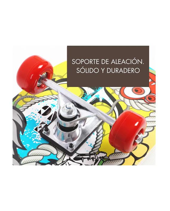 TABLA SKATE MADERA ARCE 7 LÁMINAS 32'', NEGRO - 5