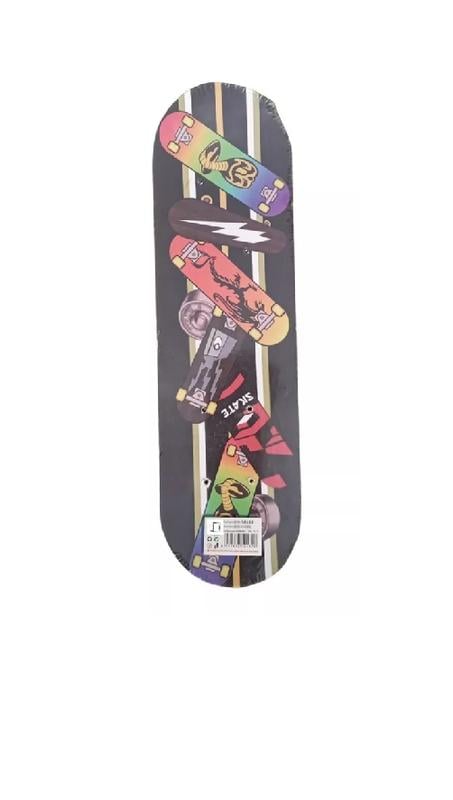 TABLA SKATE PATINETA NIÑO UNISEX 70CM, NEGRO - 1