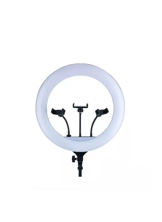 GENÉRICO ARO DE LUZ LED 56CM PROFESIONAL CON TRIPODE 2.10M Y CONTROL REMOTO, ESTRUCTURA NEGRA
