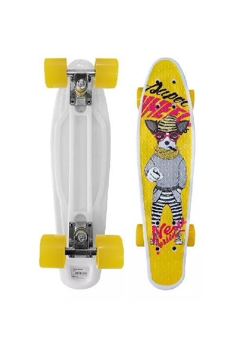 SKATE PENNY BOARD PATINETA YELLOW DOG NIÑOS / LHUA, AMARILLO - 3
