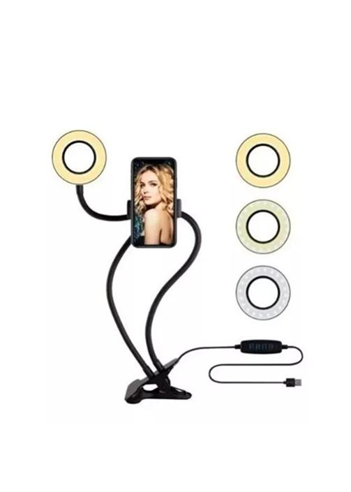 GENÉRICO ARO LUZ LED FLEXIBLE CON SOPORTE DE CELULAR PARA MESA