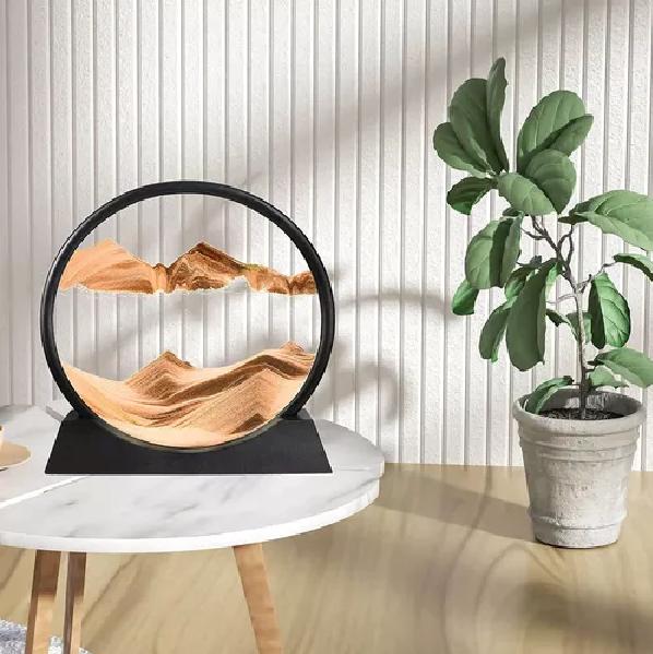 DECORACIÓN ARTE DE ARENA ANTI ESTRÉS SENSORIAL PAISAJE NARANJO - 3