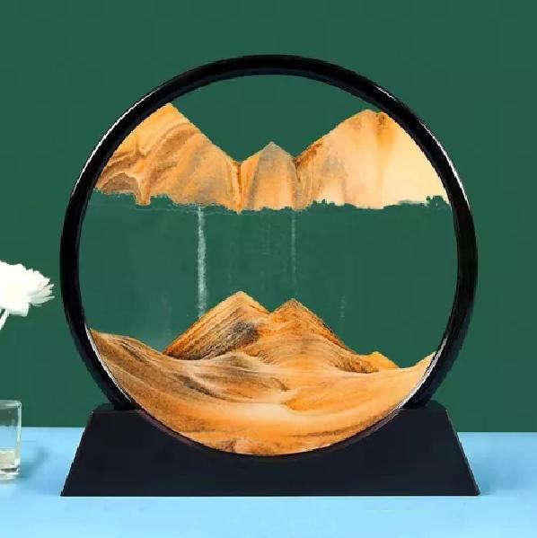 DECORACIÓN ARTE DE ARENA ANTI ESTRÉS SENSORIAL PAISAJE NARANJO - 5
