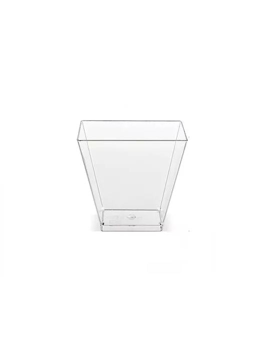 PACK 100 VASOS O POCILLO TAPA ACRÍLICO POSTRES 210ML - 1