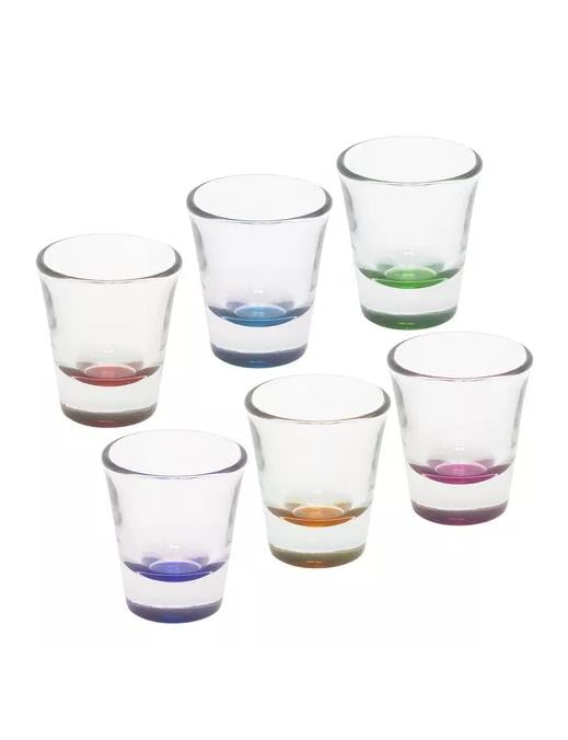 SET 6 VASOS SHOT TEQUILA CORTOS VIDRIO TRANSPARENTE - 2