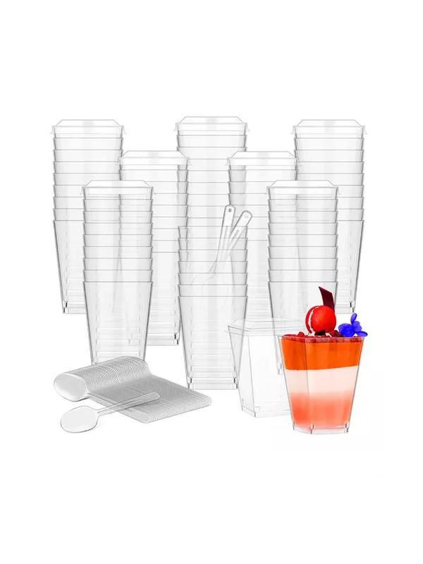 SET 100 VASOS SHOT POSTRES PLÁSTICO 160ML - 3