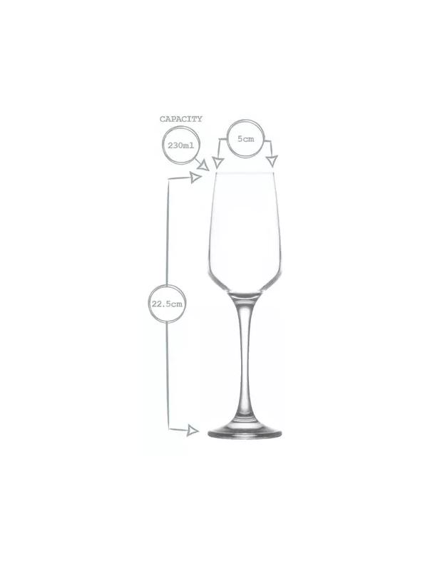 SET 6 COPAS CHAMPAGNE CÓCTEL 230ML CRISTAL - 2