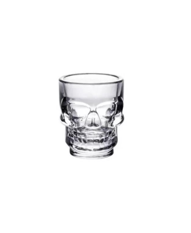 VASO SHOT TEQUILERO CALAVERA VIDRIO 6 PCS 65ML - 1