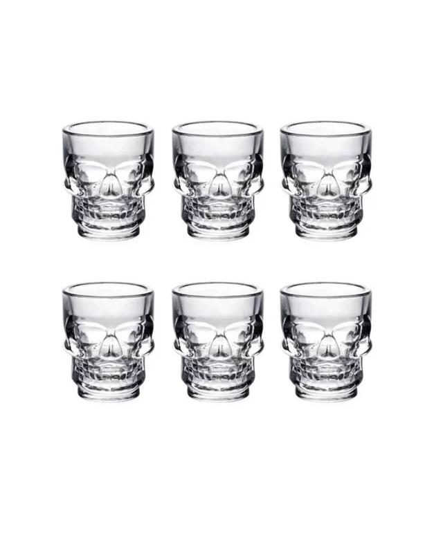 VASO SHOT TEQUILERO CALAVERA VIDRIO 6 PCS 65ML - 2