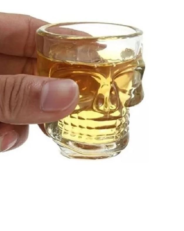 VASO SHOT TEQUILERO CALAVERA VIDRIO 6 PCS 65ML - 3