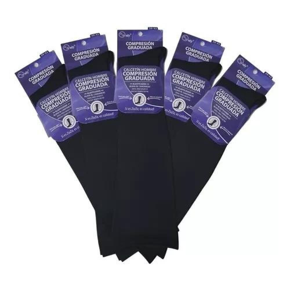 PACK DE 5 PARES DE CALCETINES DE COMPRESIÓN GRADUADA PARA VENAS VARICOSAS - 1