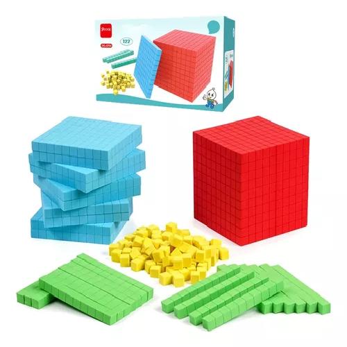 BLOQUE MULTIBASE BASE 10 CONECTABLE DE 122 PIEZAS AMARILLO - 1