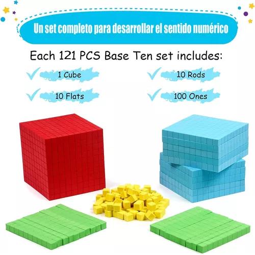 BLOQUE MULTIBASE BASE 10 CONECTABLE DE 122 PIEZAS AMARILLO - 2