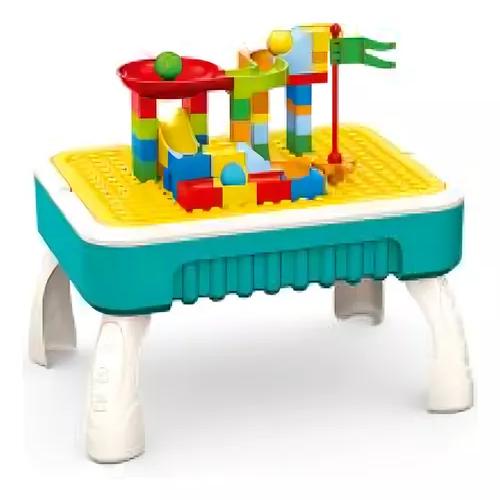MESA DE APRENDIZAJE 2 EN 1: BLOQUES DE CONSTRUCCIÓN Y PIZARRA 58 PIEZAS - 1