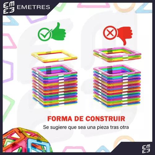 BLOQUES MAGNÉTICOS DE CONSTRUCCIÓN DIDÁCTICOS, 84 PIEZAS ROSADAS - 5