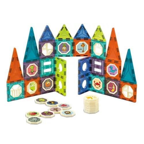 BLOQUE DE CONSTRUCCIÓN MAGNÉTICO CON BOLA, 52 PIEZAS MULTICOLOR - 4