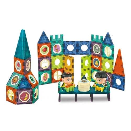 BLOQUE DE CONSTRUCCIÓN MAGNÉTICO CON BOLA, 52 PIEZAS MULTICOLOR - 5