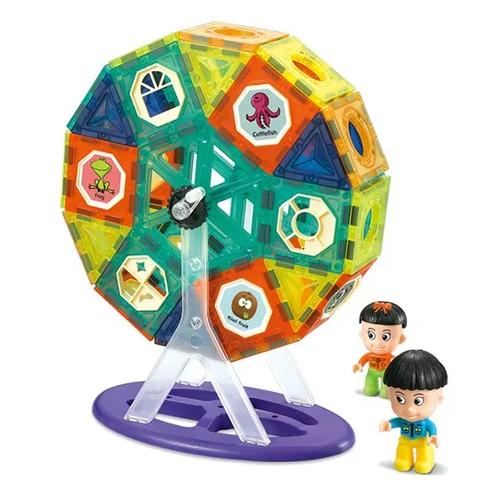 BLOQUE DE CONSTRUCCIÓN MAGNÉTICO CON BOLA, 52 PIEZAS MULTICOLOR - 7