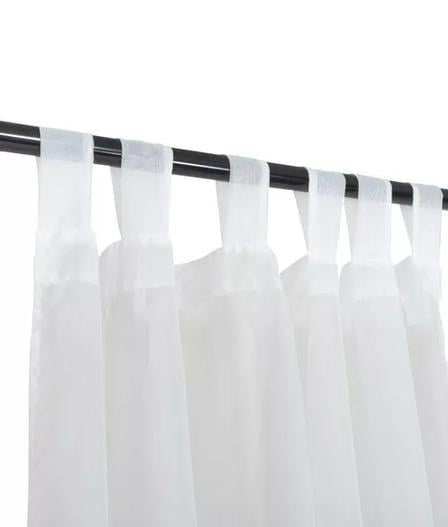 SET CORTINA VELO LISO PRESILLA 145X230 CM, COLOR MARFIL - 1
