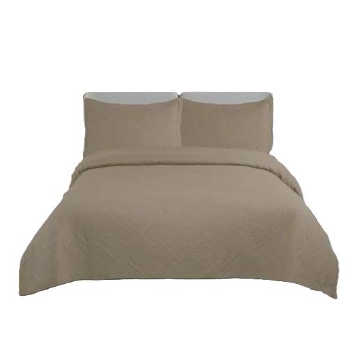 CUBRECAMA DE VERANO 1.5 PLAZAS + 1 FUNDA COBERTOR, COLOR BEIGE - 2