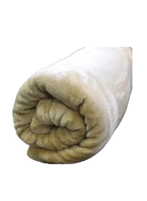 FRAZADA 1.5 PLAZA CAMEL FLEECE, COLOR CREMA - 2