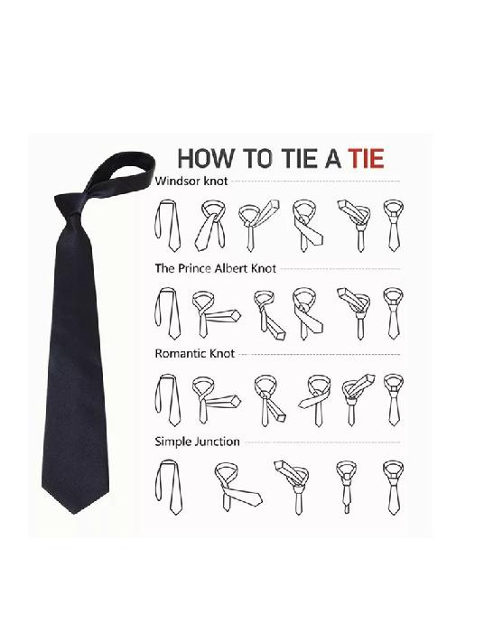 CORBATA TRAJE DE VESTIR, NEGRO - 4