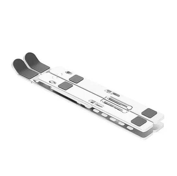 SOPORTE PORTÁTIL NOTEBOOK ALUMINIO PLEGABLE 7 NIVELES PLATEADO - 2