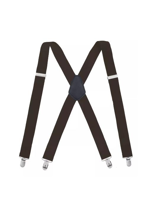 TIRANTES SUSPENSORES PARA PANTALONES 110 CM, MARRÓN - 1
