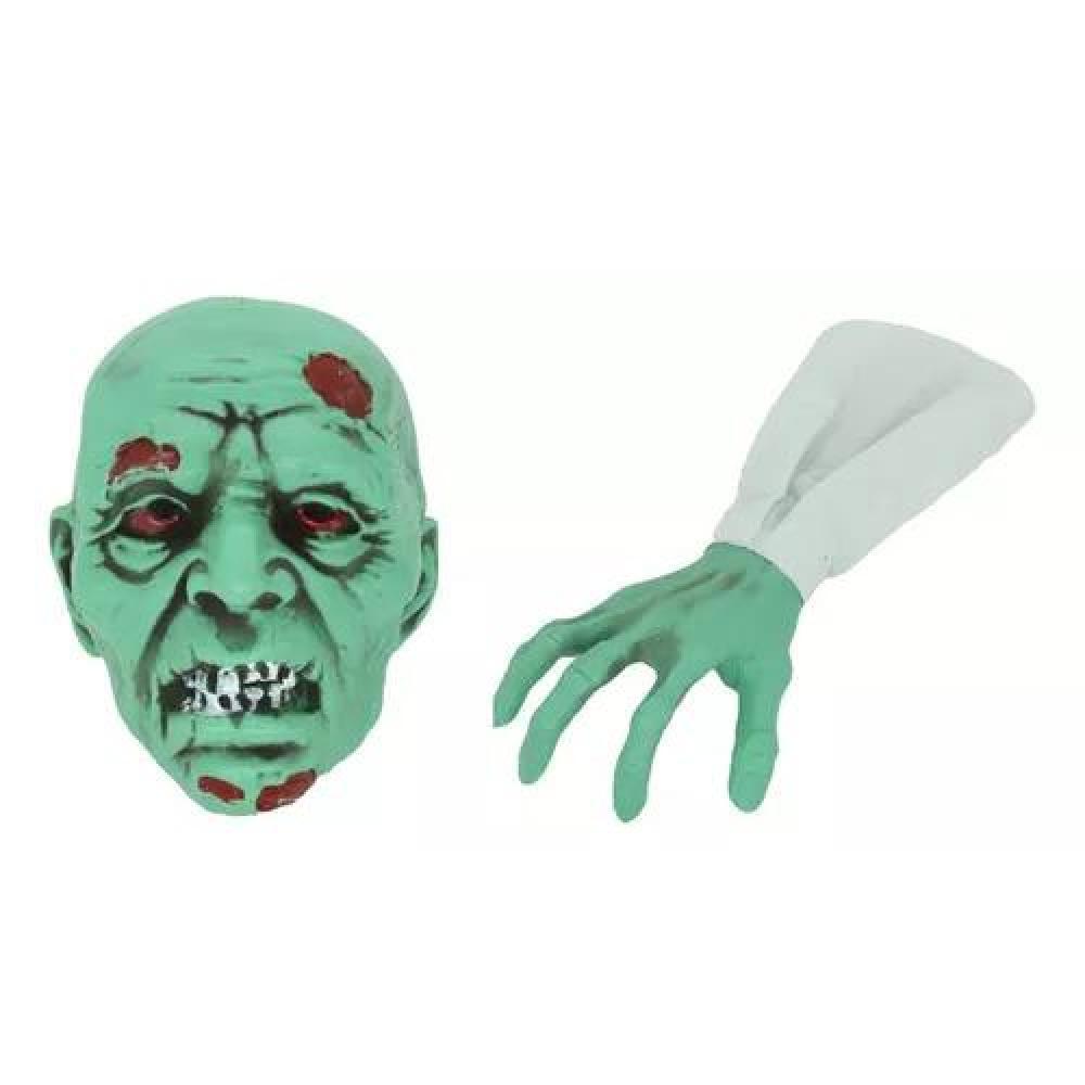MÁSCARAS DE TERROR PARA DISFRAZ DE HALLOWEEN, CALAVERA CON MANOS VERDES - 1