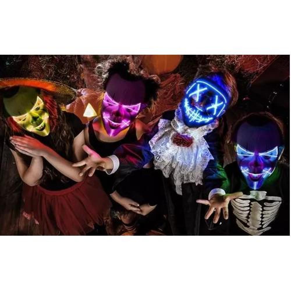 MÁSCARA DE PAYASO BLANCO, TERROR, HALLOWEEN - 6