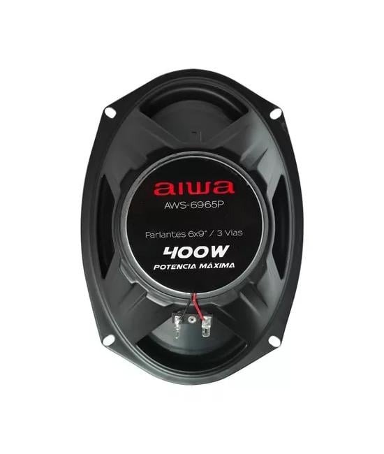 PARLANTES PARA AUTO 6X9 3 VÍAS 400W AIWA AWS-6965P, COLOR NEGRO - 4