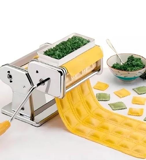 MÁQUINA PARA HACER PASTA RAVIOLI COLOR ACERO - 4