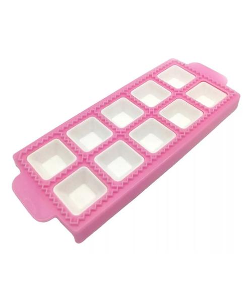 MOLDE PARA 10 RAVIOLIS CUADRADOS COLOR BLANCO - 1