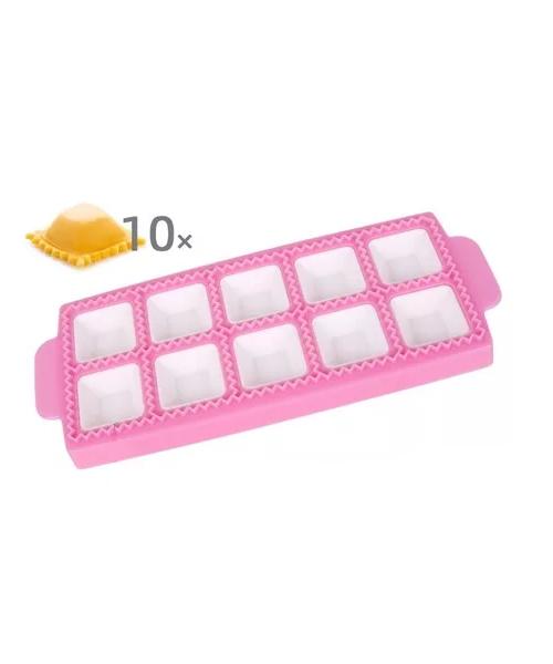 MOLDE PARA 10 RAVIOLIS CUADRADOS COLOR BLANCO - 2