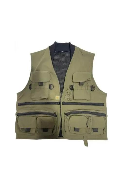CHAQUETA GEÓLOGO CAMPING MULTI BOLSILLOS PESCA TALLA XL, VERDE - 1