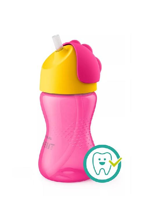 VASOS CON BOMBILLA PHILIPS AVENT, COLOR ROSA - 2