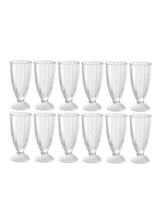 SET 12 COPAS MILK SHAKE HELADO MALTEADAS POSTRE GLOBAL - 7