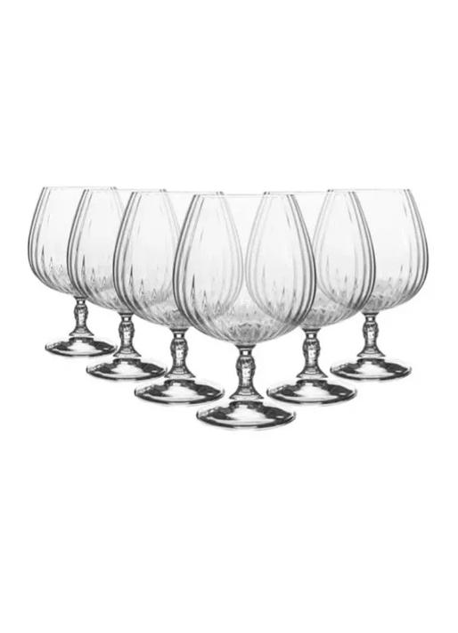 SET 6 COPAS BRANDY COGNAC CRISTAL BORMIOLI ROCCO PREMIUM TRANSPARENTE - 4