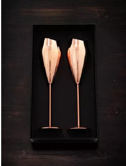 2 COPAS CHAMPAGNE COBRE PREMIUM COCTEL 215ML - 3