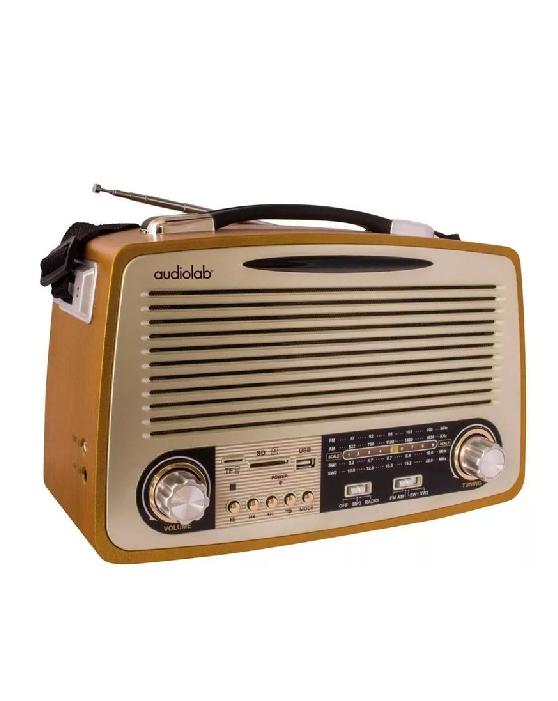 RADIO RETRO BLUETOOTH 01 AUDIOLAB, COLOR MARRÓN - 1