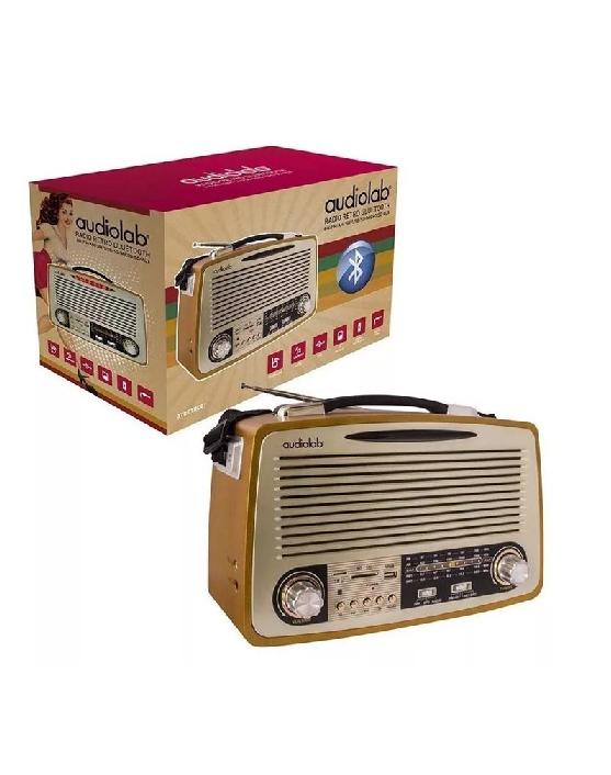 RADIO RETRO BLUETOOTH 01 AUDIOLAB, COLOR MARRÓN - 2