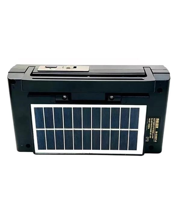 RADIO VINTAGE ESTILO ANTIGUO, PANEL SOLAR + LUZ + AUX + USB, MARRÓN - 3