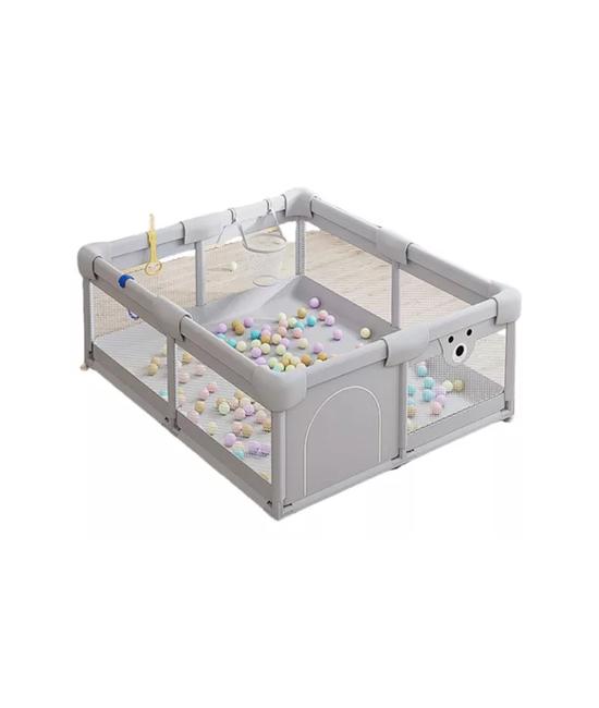 CORRAL CENTRO DE JUEGOS PARA BEBÉ CON ACCESORIOS, 150X180X65 CM, GRIS - 1