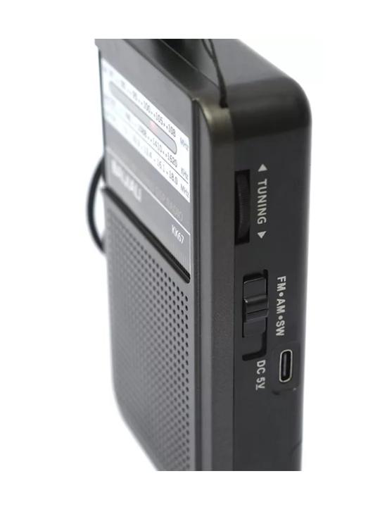 RADIO PORTÁTIL BOLSILLO AM/FM CON ANTENA MK-308, COLOR NEGRO - 3